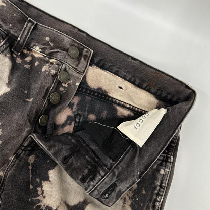 GUCCI グッチ 408637 XD548 グレー系 ブリーチ加工 デニムパンツ ボトムス