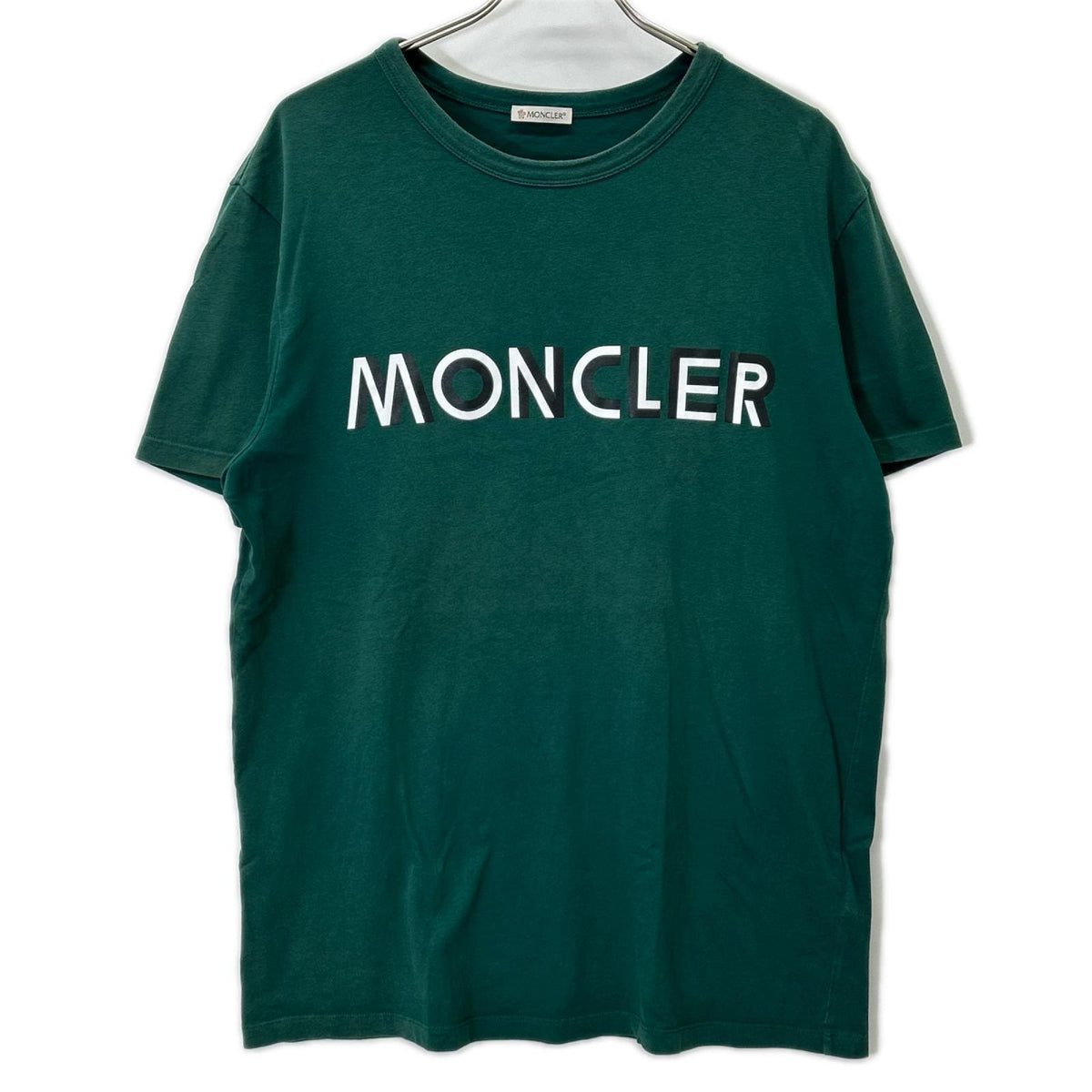 MONCLER モンクレール 20年製 グリーン ロゴプリント MAGLIA Tシャツ トップス