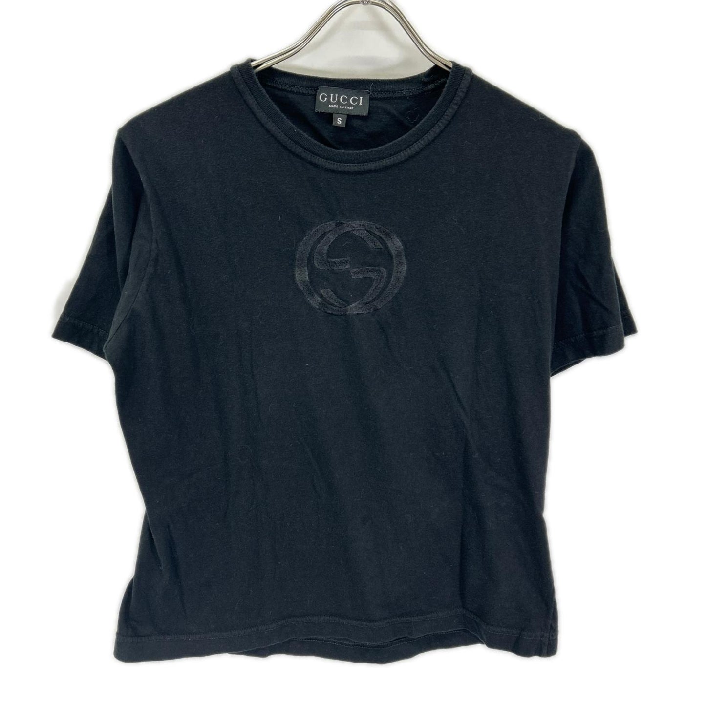 GUCCI グッチ トムフォード期　ブラック GGマーク刺繍 コットン 半袖Tシャツ トップス