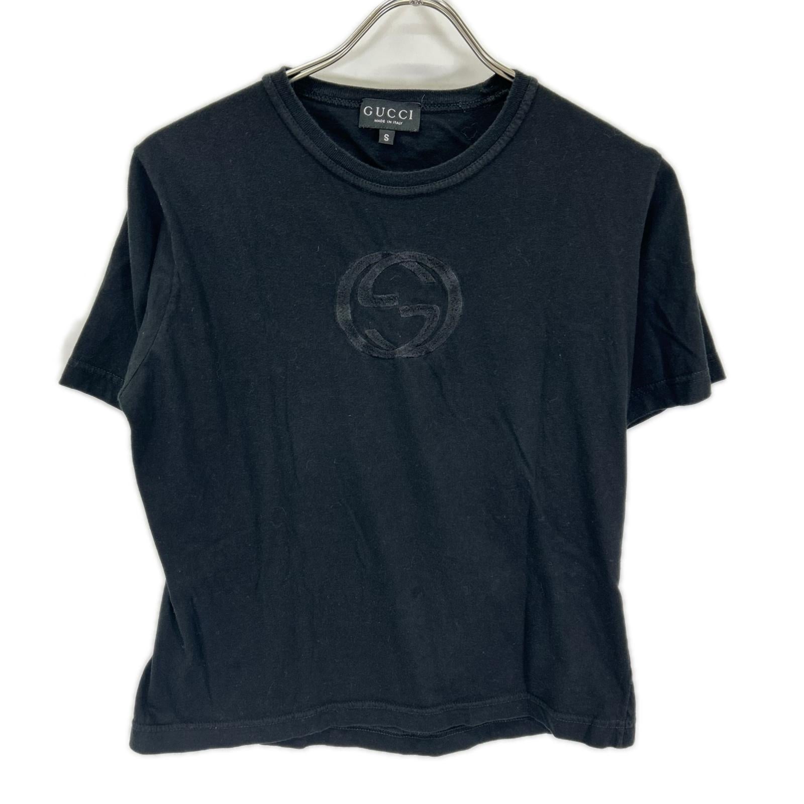 GUCCI グッチ トムフォード期　ブラック GGマーク刺繍 コットン 半袖Tシャツ トップス