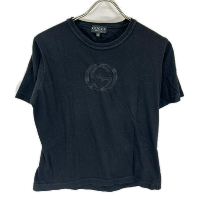 GUCCI グッチ トムフォード期　ブラック GGマーク刺繍 コットン 半袖Tシャツ トップス