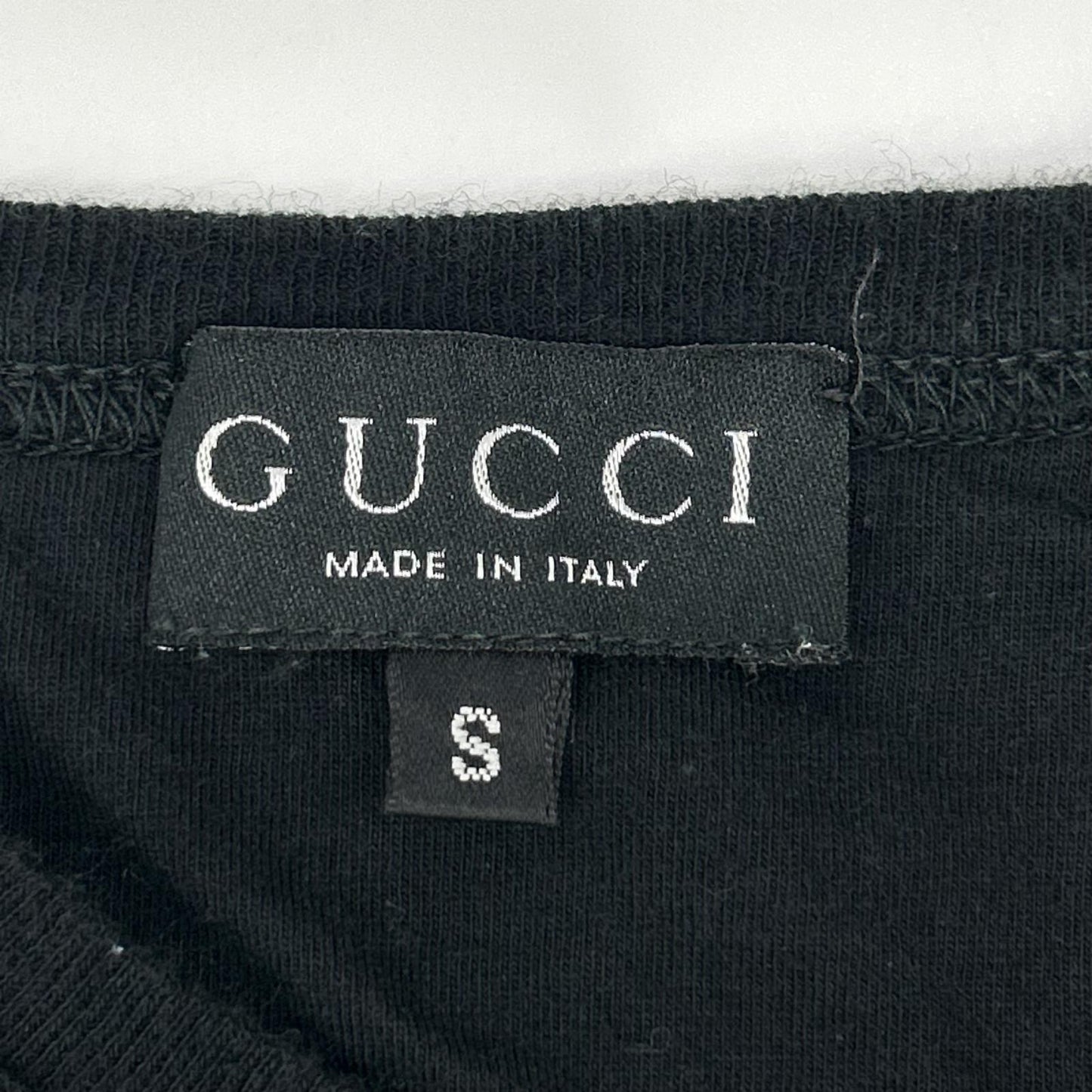 GUCCI グッチ トムフォード期　ブラック GGマーク刺繍 コットン 半袖Tシャツ トップス
