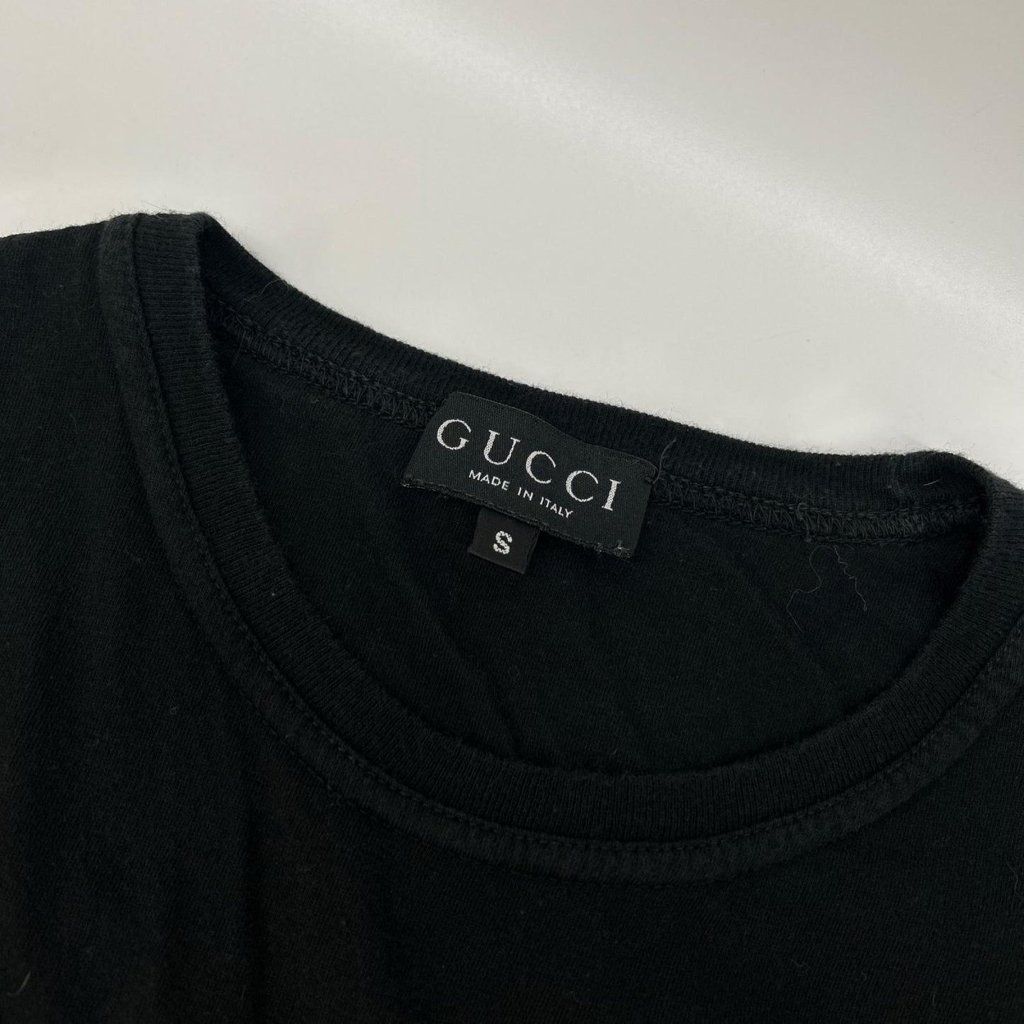 GUCCI グッチ トムフォード期　ブラック GGマーク刺繍 コットン 半袖Tシャツ トップス