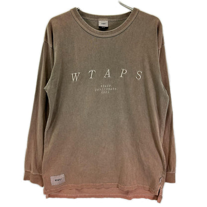 (W)TAPS ダブルタップス カーキ フェード加工 ロングスリーブ カットソー トップス