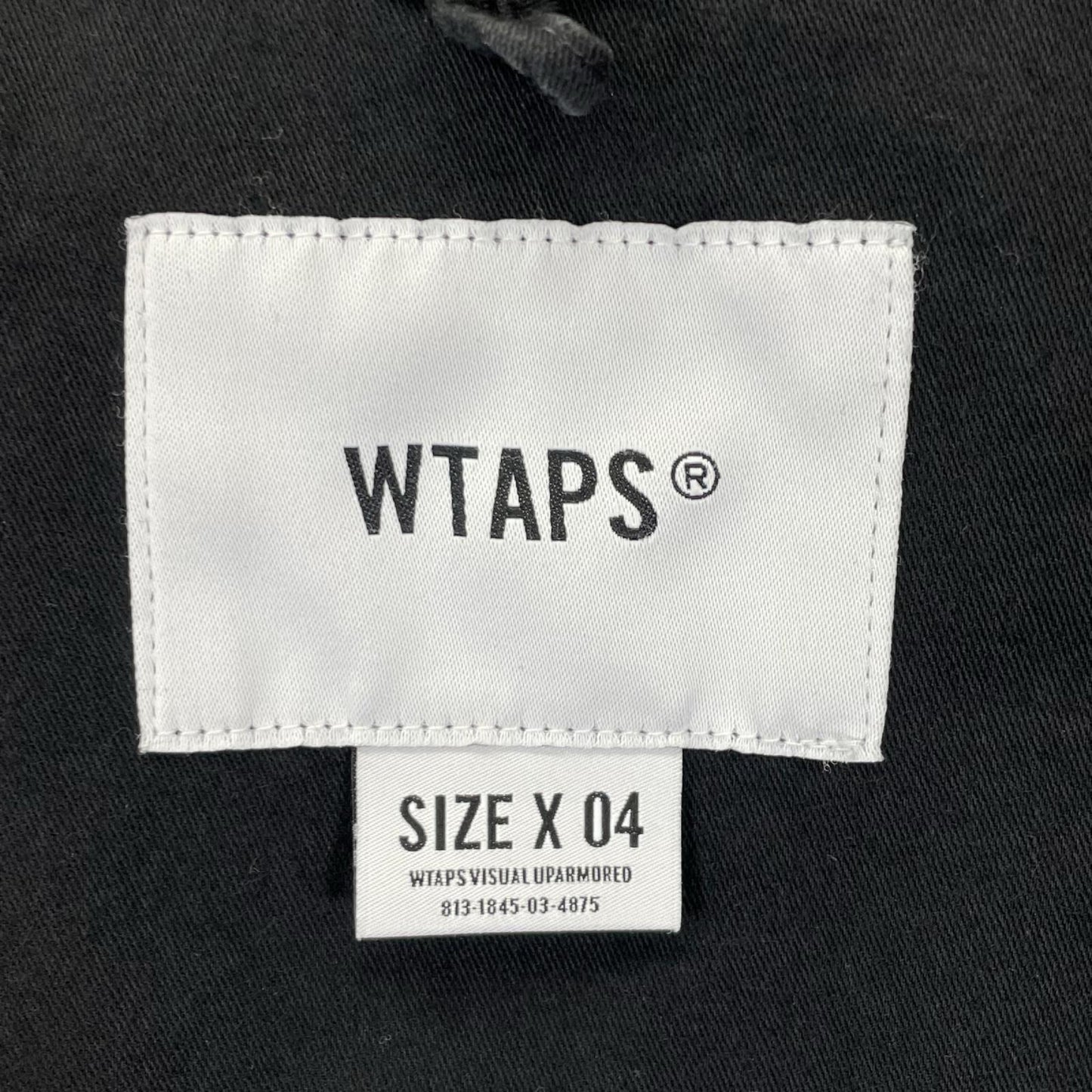 (W)TAPS ダブルタップス ブラック コットン ミリタリージャケット ジャケット
