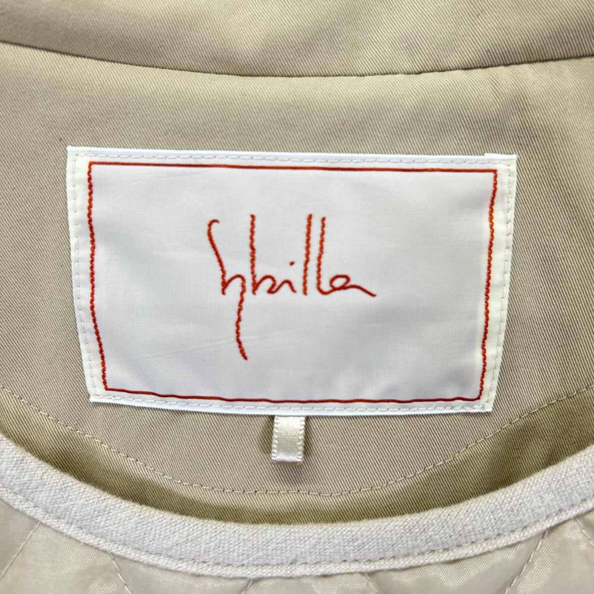 Sybilla シビラ ベージュ ライナー付きスタンドカラーコート ジャケット