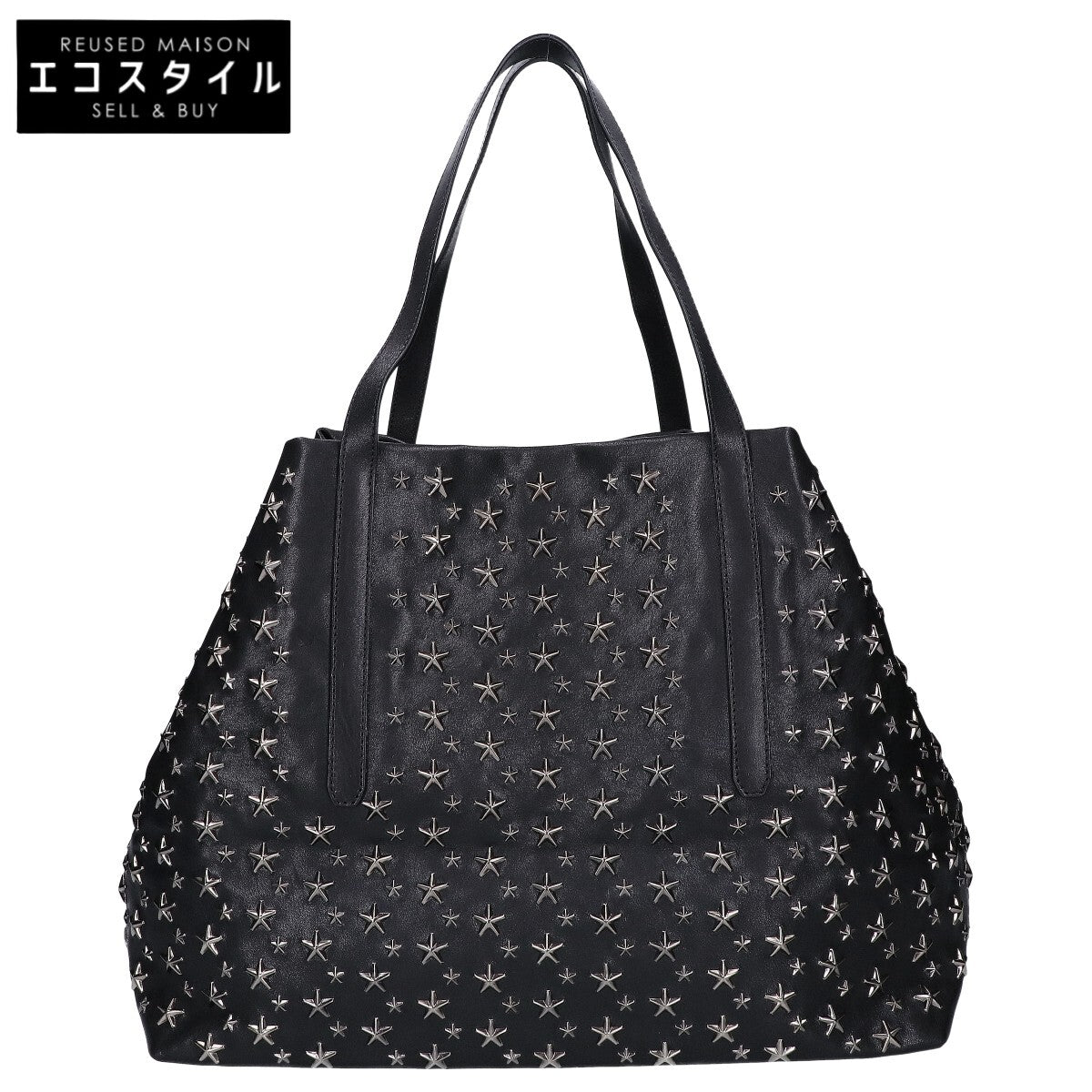 JIMMY CHOO ジミーチュウ PIMLICO レザー スタースタッズ トートバッグ