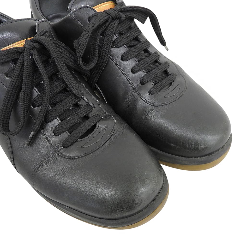 LOUIS VUITTON ルイヴィトン レザー ローカット スニーカー シューズ メンズ ブラック 5 1/2 シューズ