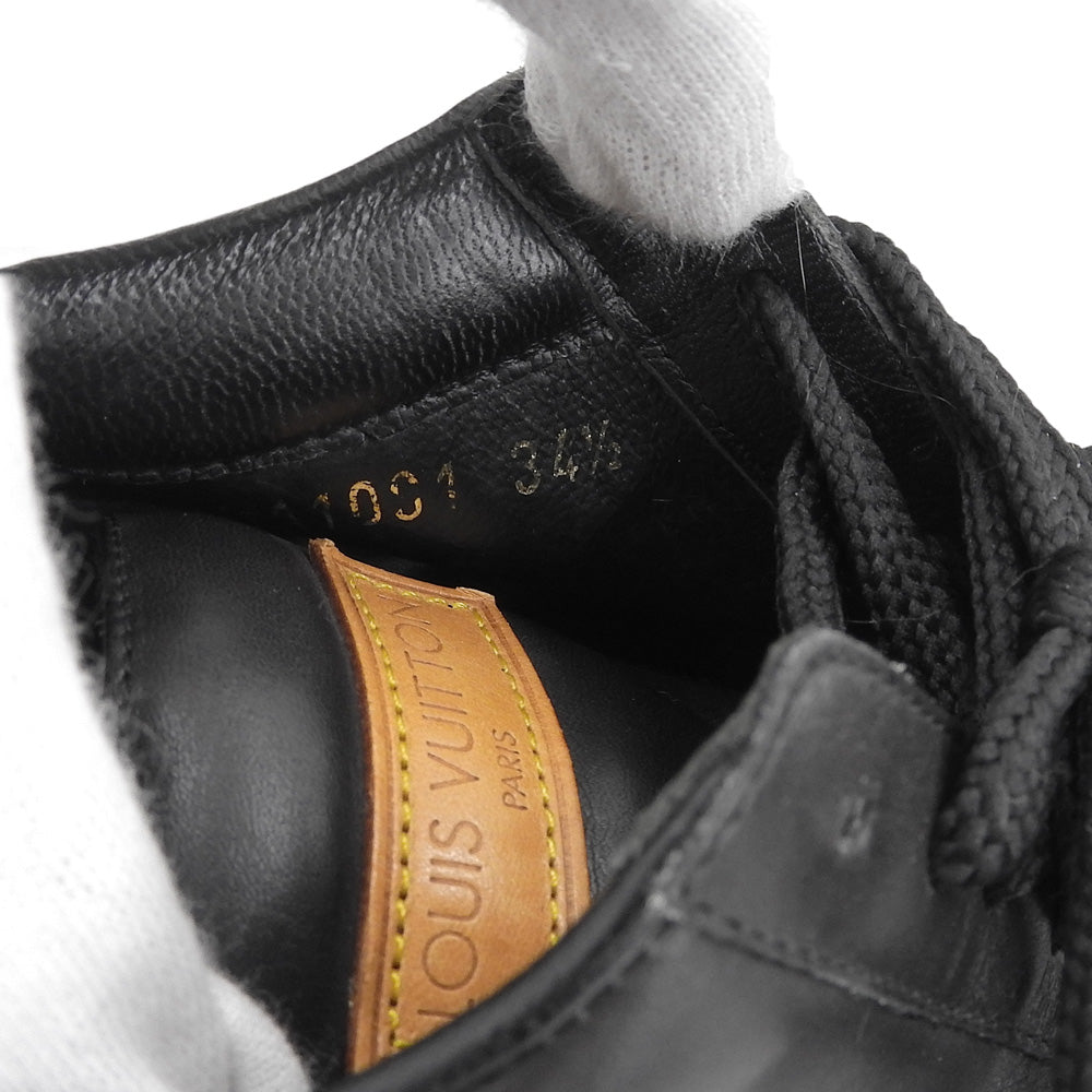 LOUIS VUITTON ルイヴィトン レザー ローカットスニーカー シューズ レディース 黒 ブラック 34 1/2 シューズ