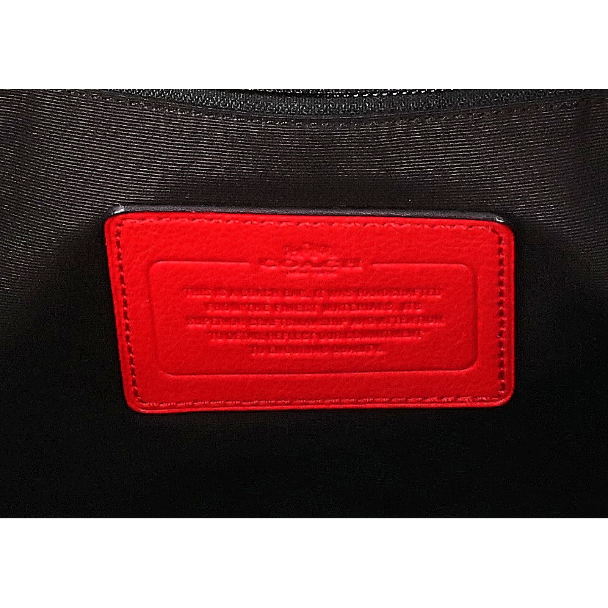 COACH コーチ ロゴ型押しレザー トートバッグ