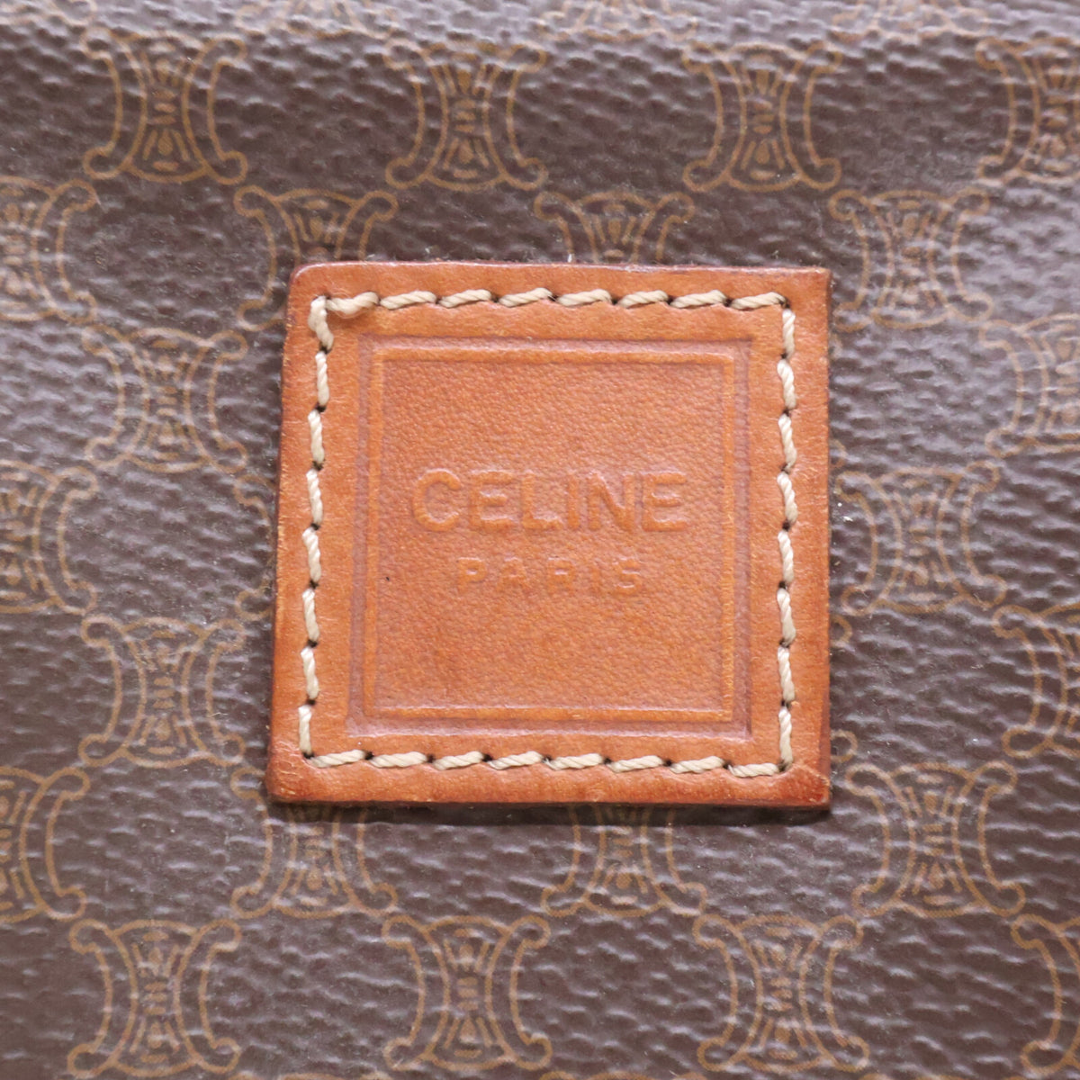 CELINE セリーヌ マカダム柄 PVC/レザー ポーチ