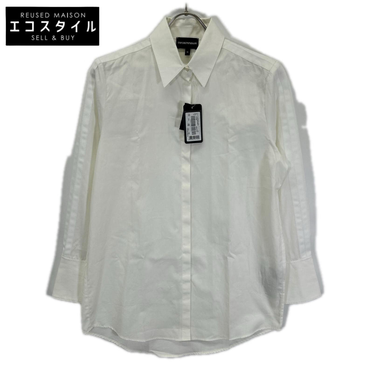 EMPORIOARMANI エンポリオアルマーニ 6K2C68 2N8YZ ホワイト 長袖 シャツ トップス