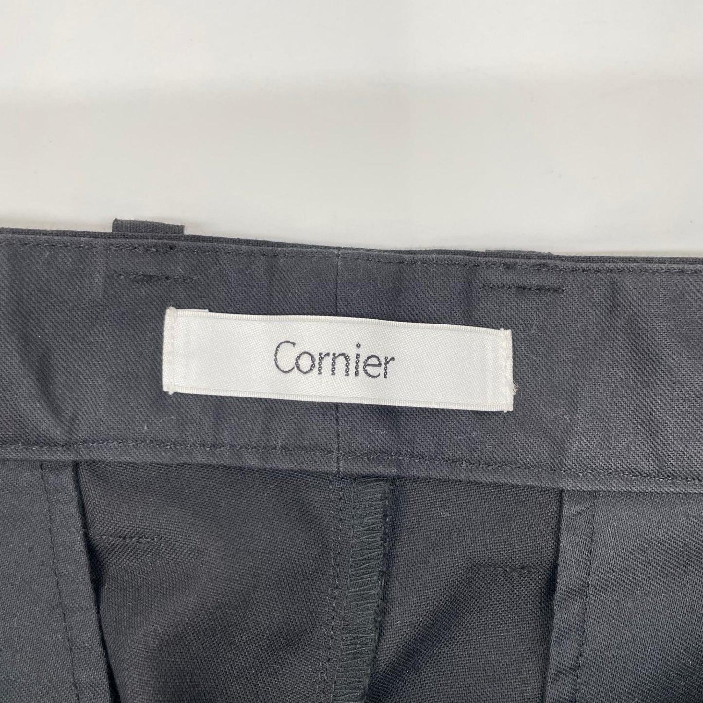 Cornier コルニエ ブラック ウール100% buffaloボタン スラックスパンツ ボトムス