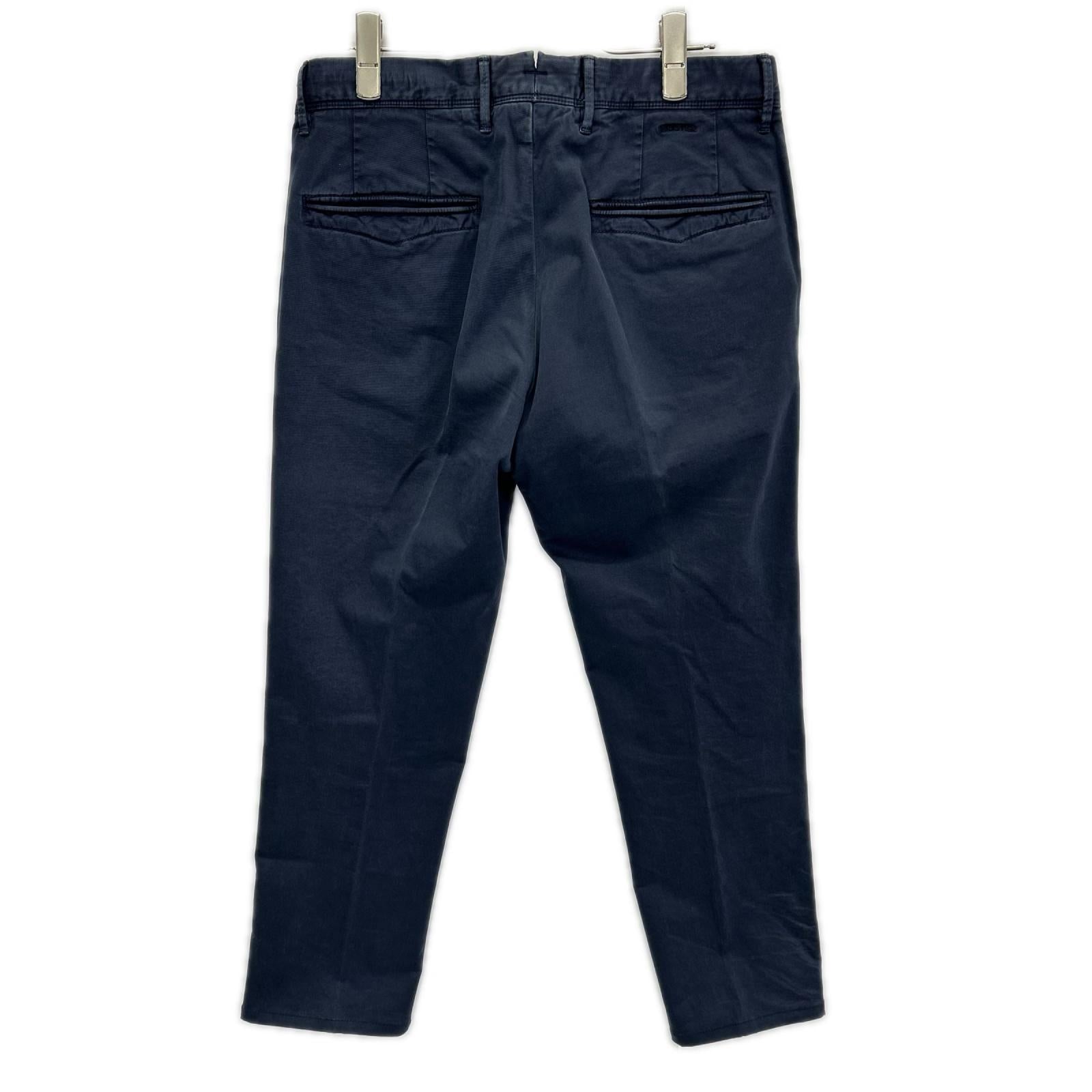 INCOTEX インコテックス ネイビー 100型 ガーメントダイ ストレッチ パンツ ボトムス