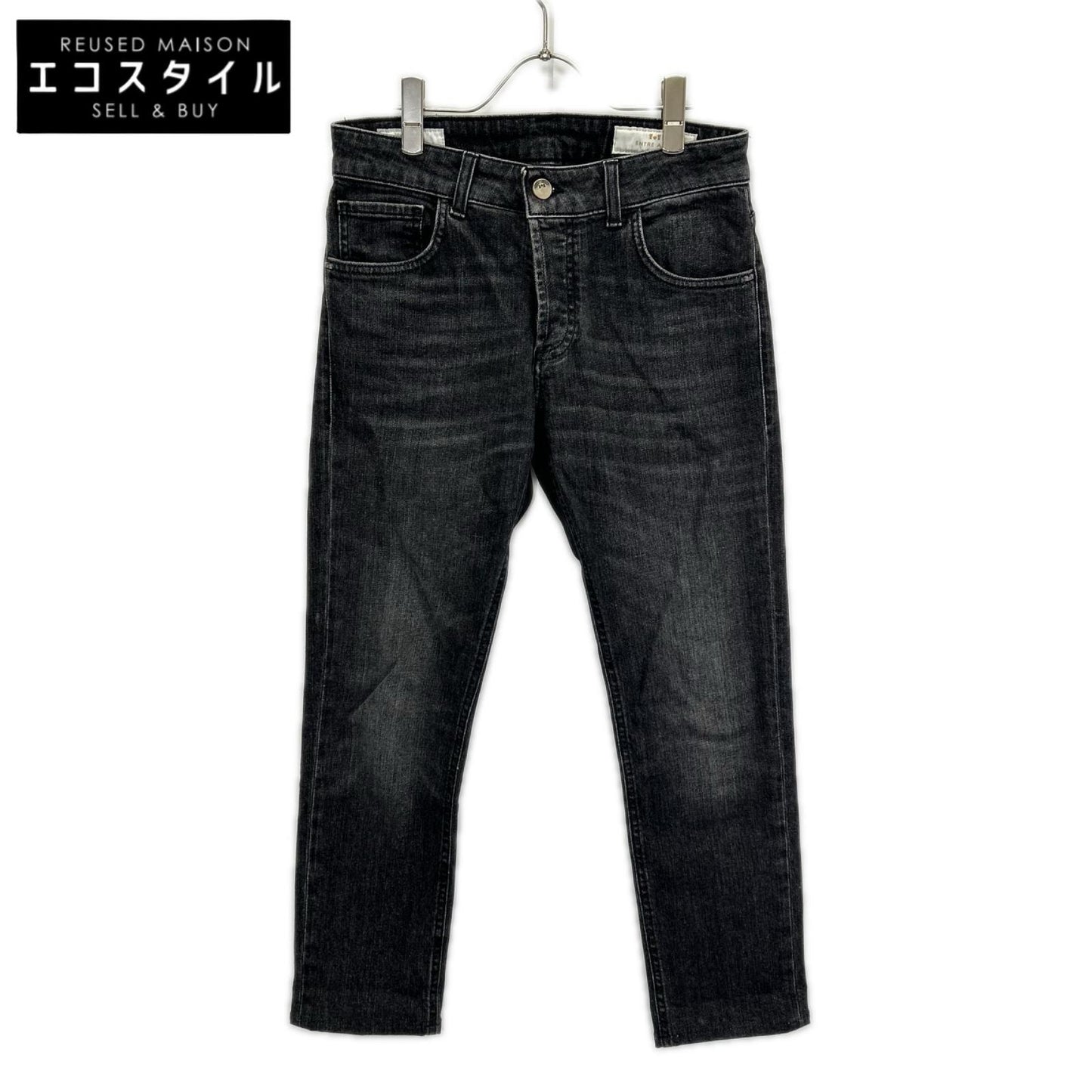 ENTRE AMIS アントレアミ グレー系 5 TK DENIM CORTO ボタンフライ デニムパンツ ボトムス