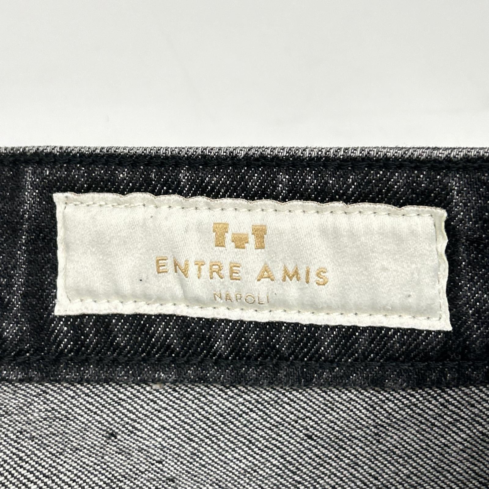 ENTRE AMIS アントレアミ グレー系 5 TK DENIM CORTO ボタンフライ デニムパンツ ボトムス