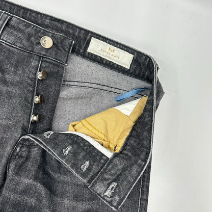 ENTRE AMIS アントレアミ グレー系 5 TK DENIM CORTO ボタンフライ デニムパンツ ボトムス