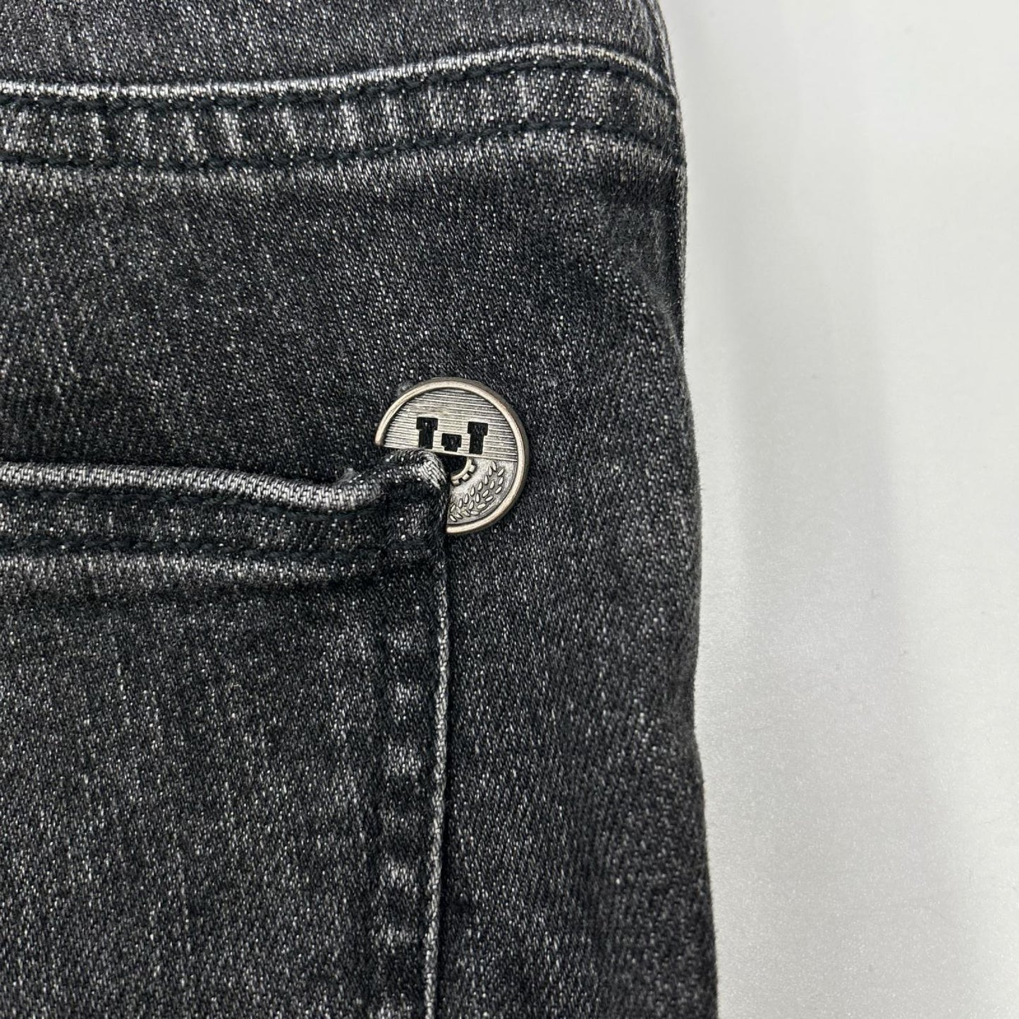 ENTRE AMIS アントレアミ グレー系 5 TK DENIM CORTO ボタンフライ デニムパンツ ボトムス