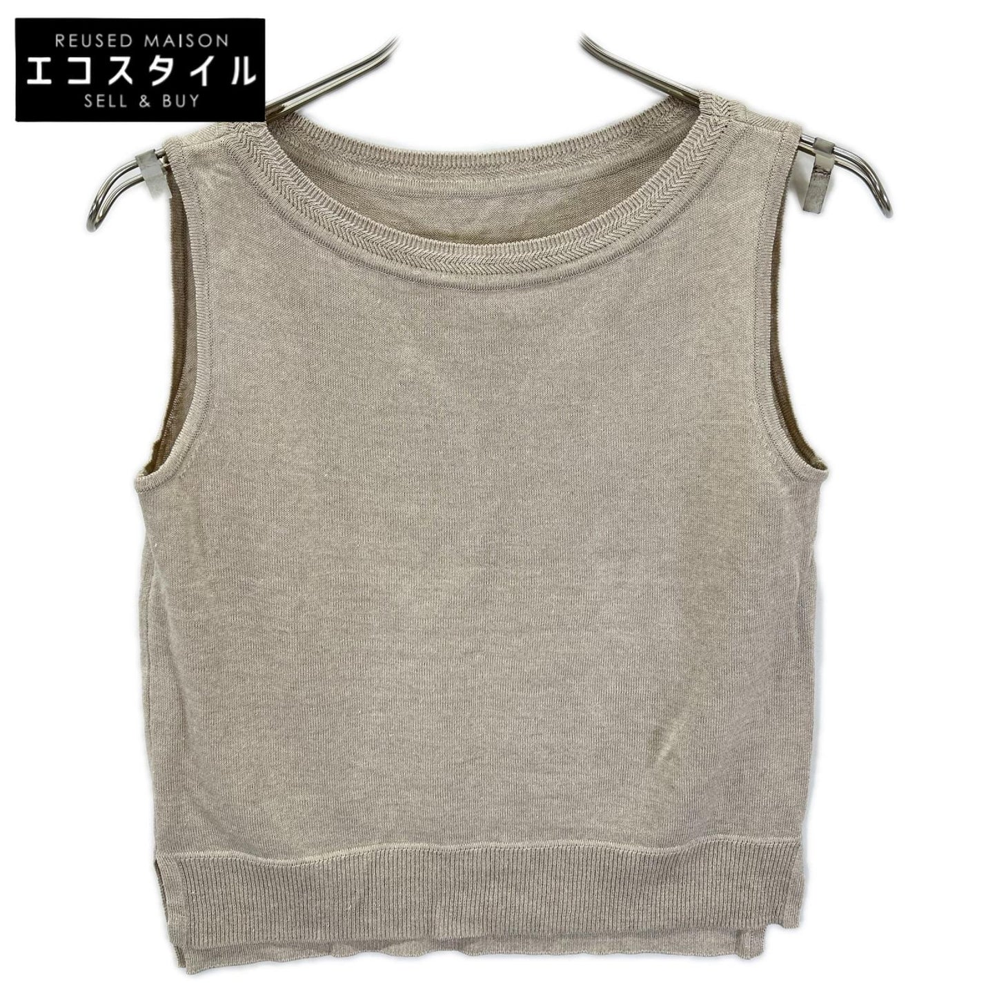 FOXEY フォクシー 40995 クリーム SABALAN ノースリーブ ニットセーター トップス