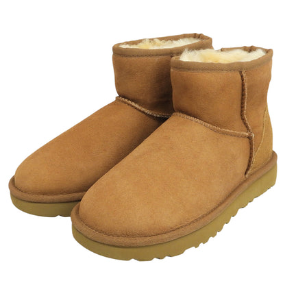 UGG アグ 美品 クラシック ミニ II ムートン ブーツ シューズ レディース ブラウン 22cm 1016222 シューズ