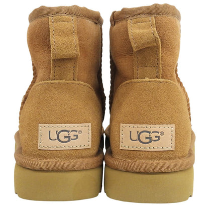 UGG アグ 美品 クラシック ミニ II ムートン ブーツ シューズ レディース ブラウン 22cm 1016222 シューズ