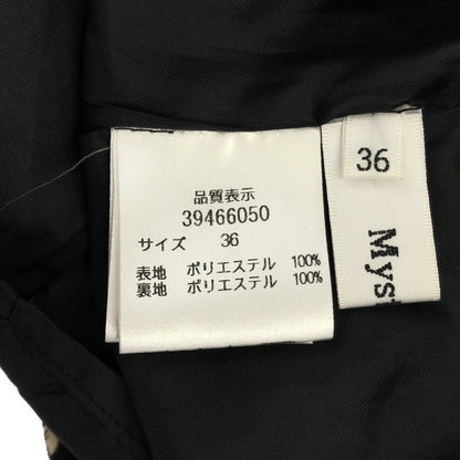 Mystrada マイストラーダ 39466050 ブラック フロント釦小花ワンピース トップス