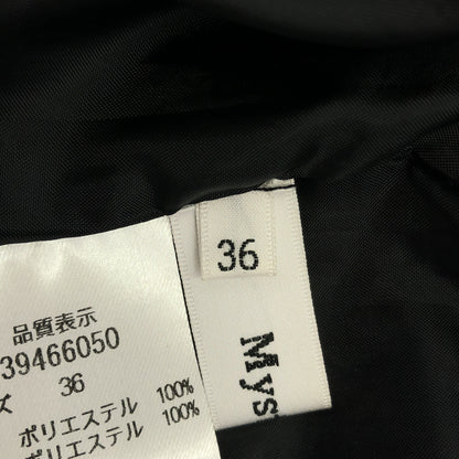 Mystrada マイストラーダ 39466050 ブラック フロント釦小花ワンピース トップス