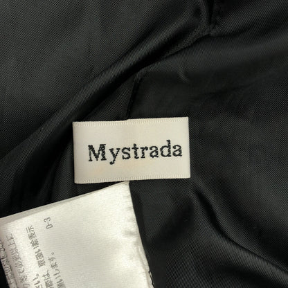 Mystrada マイストラーダ 39466050 ブラック フロント釦小花ワンピース トップス