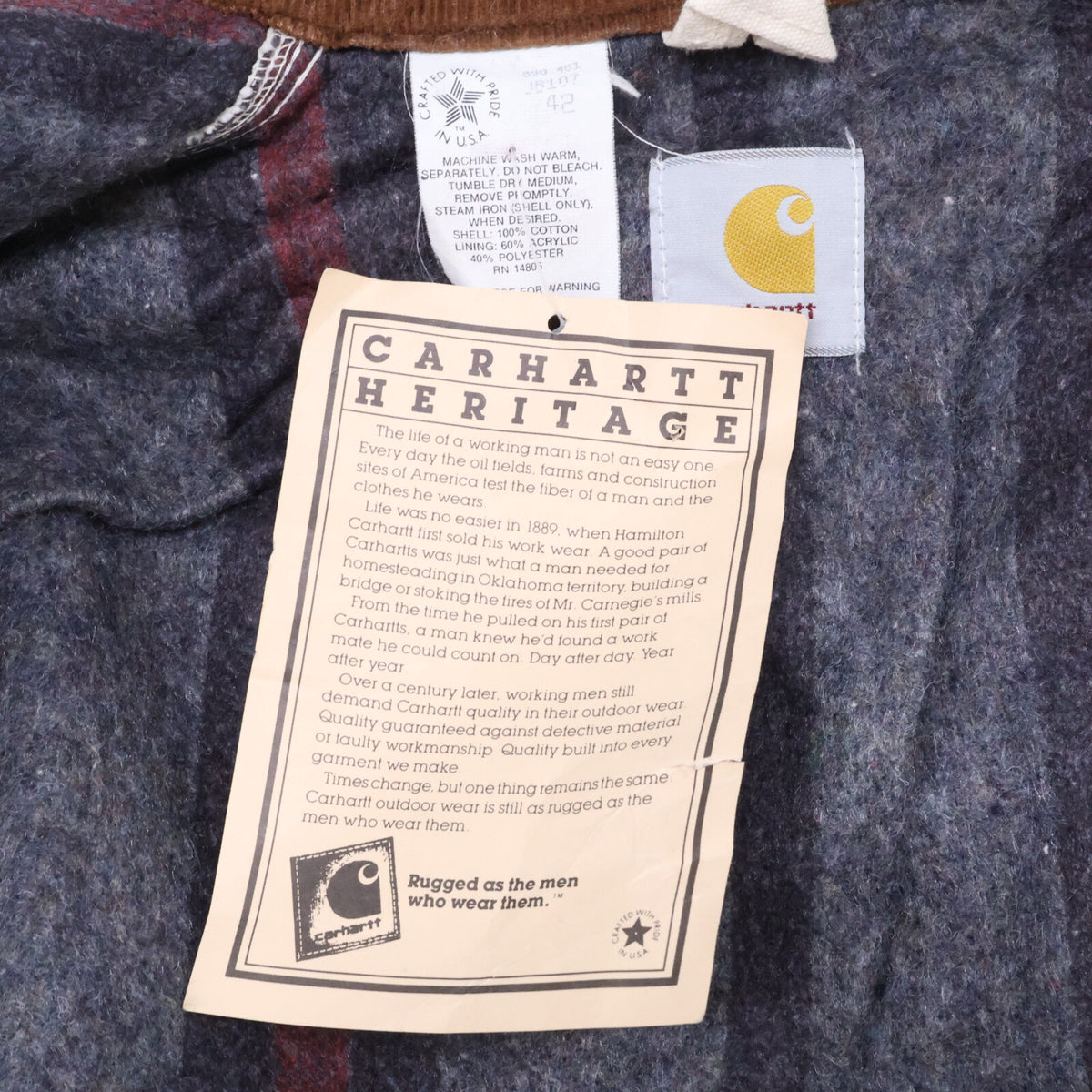 carhartt カーハート 【新品同様】JB107 80s デッドストック デトロイトジャケット ジャケット