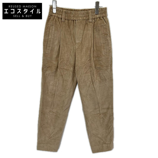 BRUNELLO CUCINELLI ブルネロクチネリ 23AW ブラウン コーデュロイ タックパンツ ボトムス