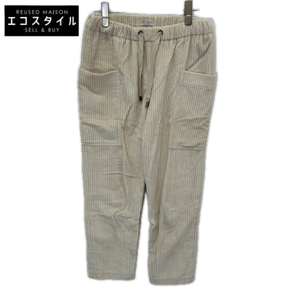 BRUNELLO CUCINELLI ブルネロクチネリ 17AW ホワイト コーデュロイ ドローコード パンツ ボトムス