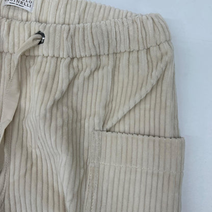 BRUNELLO CUCINELLI ブルネロクチネリ 17AW ホワイト コーデュロイ ドローコード パンツ ボトムス