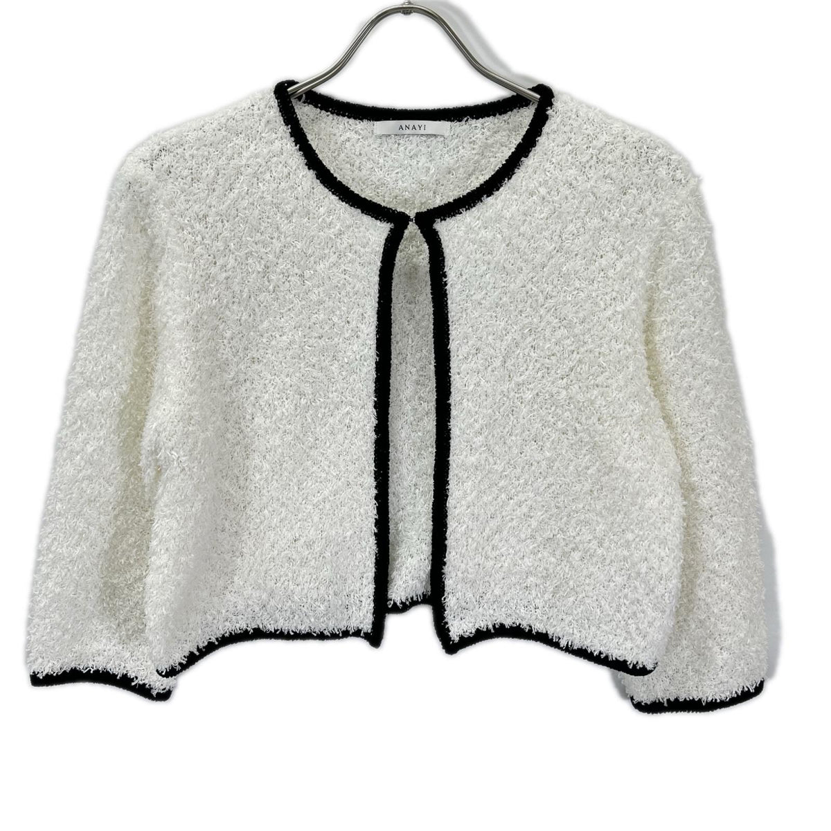 ANAYI アナイ 【美品】25SS GIMA フェザーバイカラーカーディガン トップス