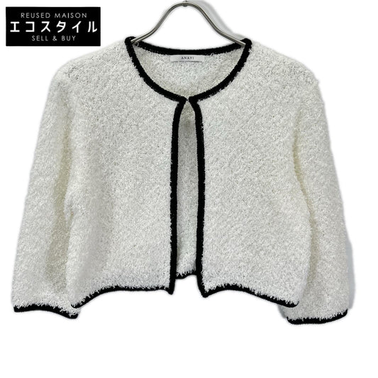 ANAYI アナイ 【美品】25SS GIMA フェザーバイカラーカーディガン トップス
