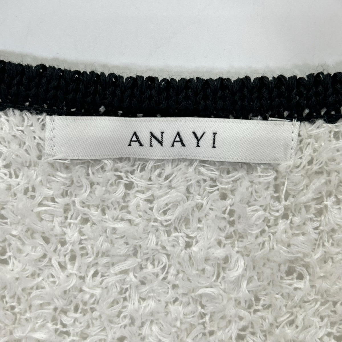 ANAYI アナイ 【美品】25SS GIMA フェザーバイカラーカーディガン トップス