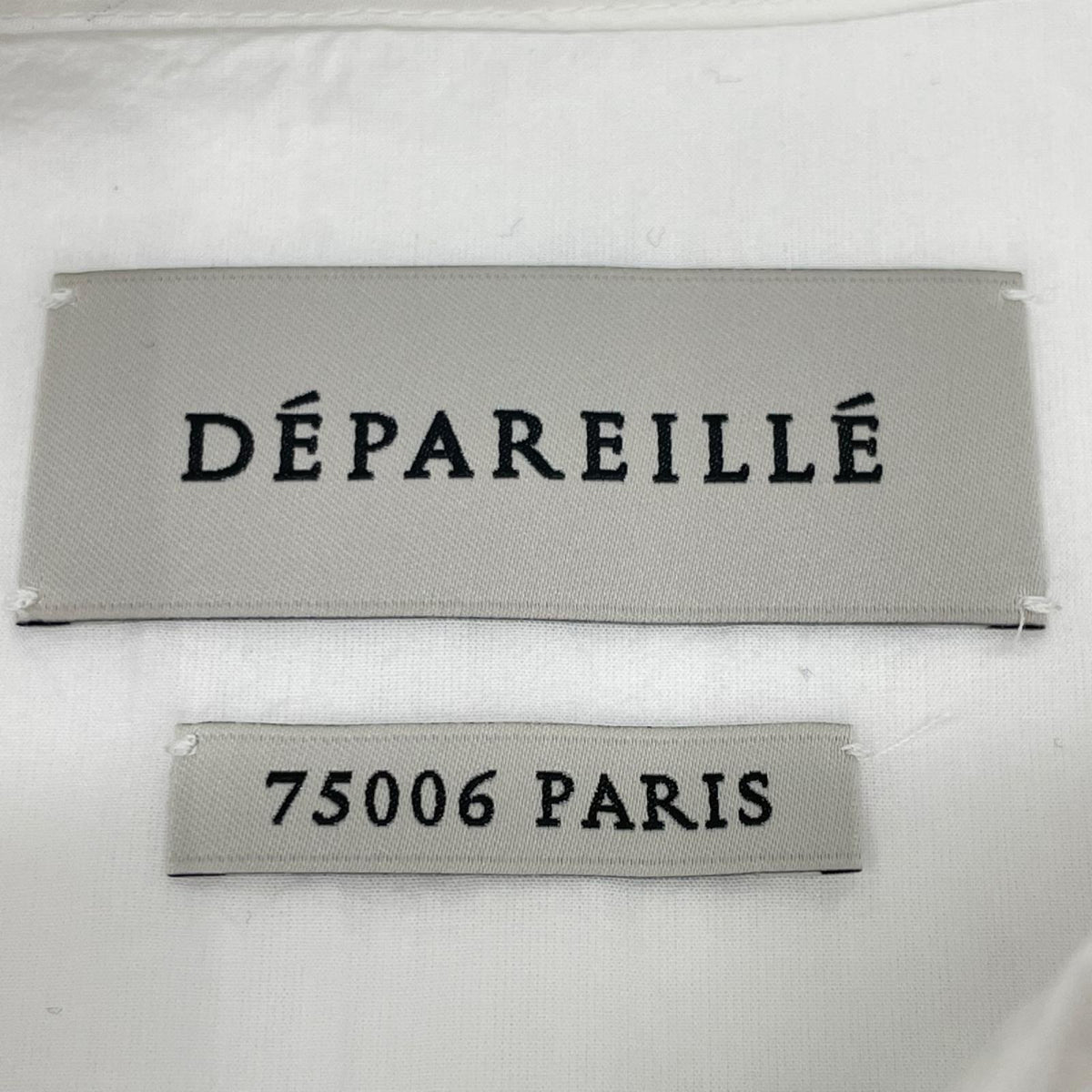 DEPAREILLE デパリエ ホワイト コットンラッフルヘムスリーブレスブラウス トップス