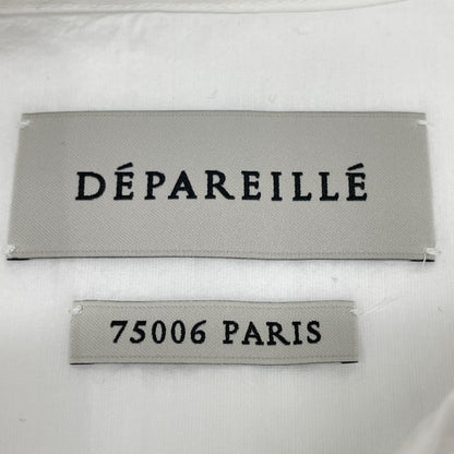 DEPAREILLE デパリエ ホワイト コットンラッフルヘムスリーブレスブラウス トップス