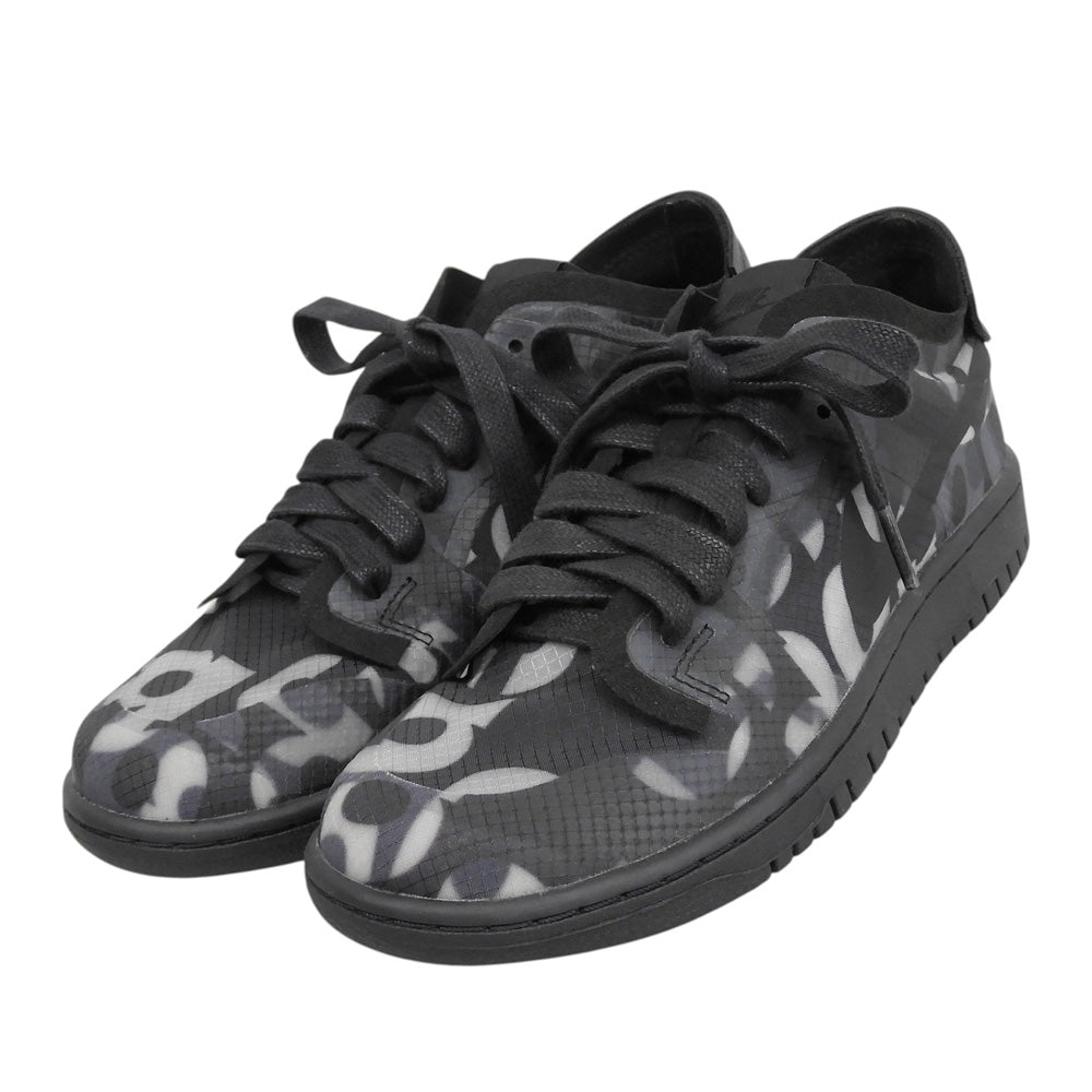 NIKE ナイキ 美品 DUNK LOW WMNS CDG MONOGRAM PRINT スニーカー シューズ レディース ブラック 25cm CZ2675-001 シューズ