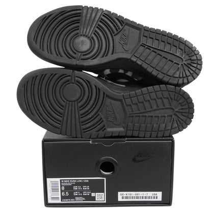 NIKE ナイキ 美品 DUNK LOW WMNS CDG MONOGRAM PRINT スニーカー シューズ レディース ブラック 25cm CZ2675-001 シューズ