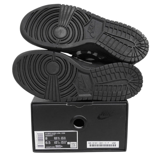 NIKE ナイキ 美品 DUNK LOW WMNS CDG MONOGRAM PRINT スニーカー シューズ レディース ブラック 25cm CZ2675-001 シューズ
