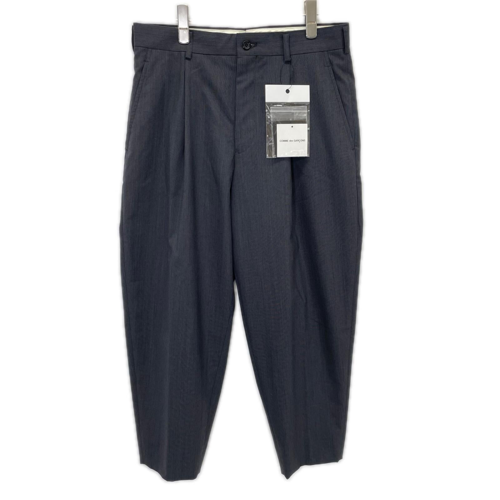 COMMEdesGARCONS HOMME DEUX コムデギャルソンオムドゥ 25SS DO-P031 グレー タックチェックスラックス ボトムス