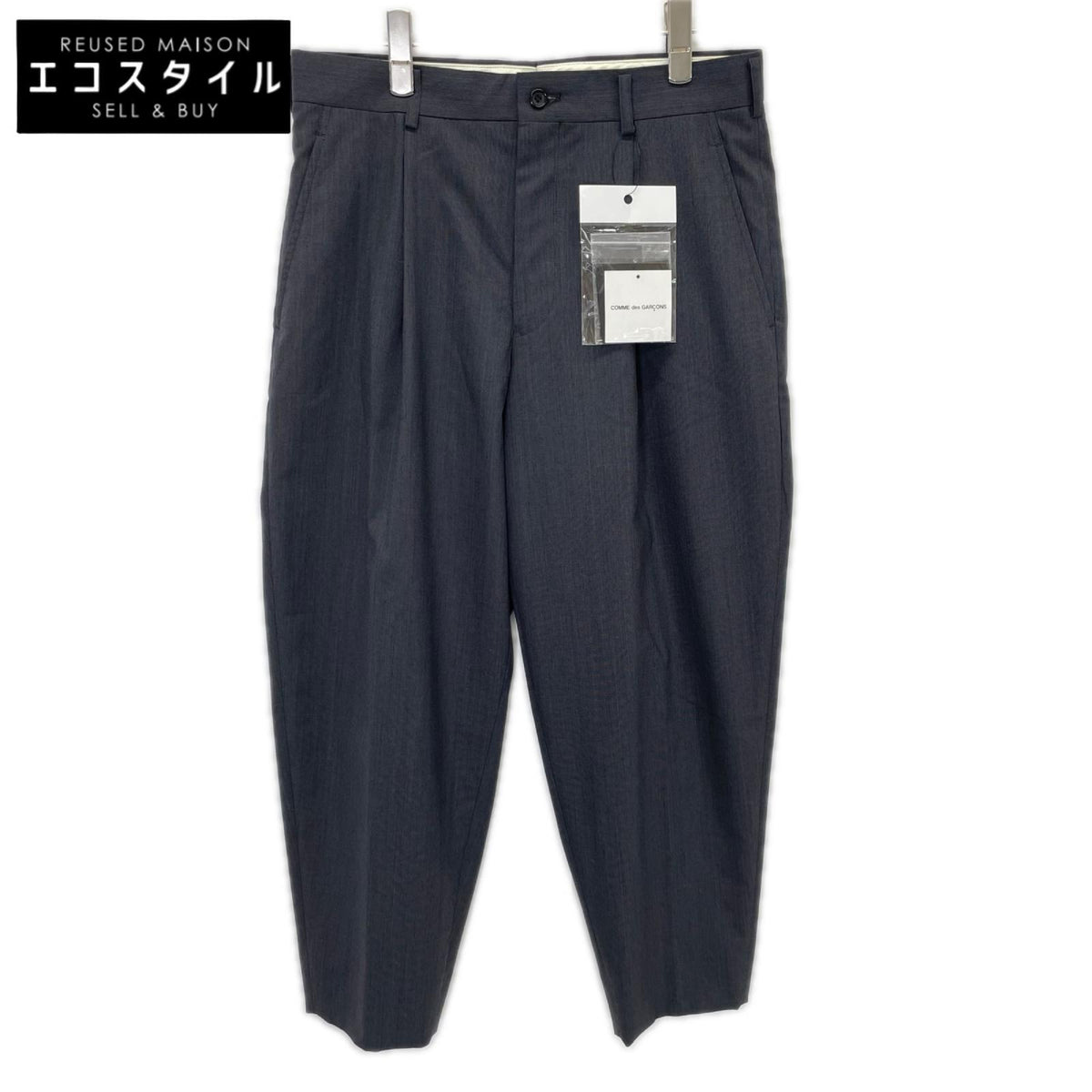 COMMEdesGARCONS HOMME DEUX コムデギャルソンオムドゥ 25SS DO-P031 グレー タックチェックスラックス ボトムス