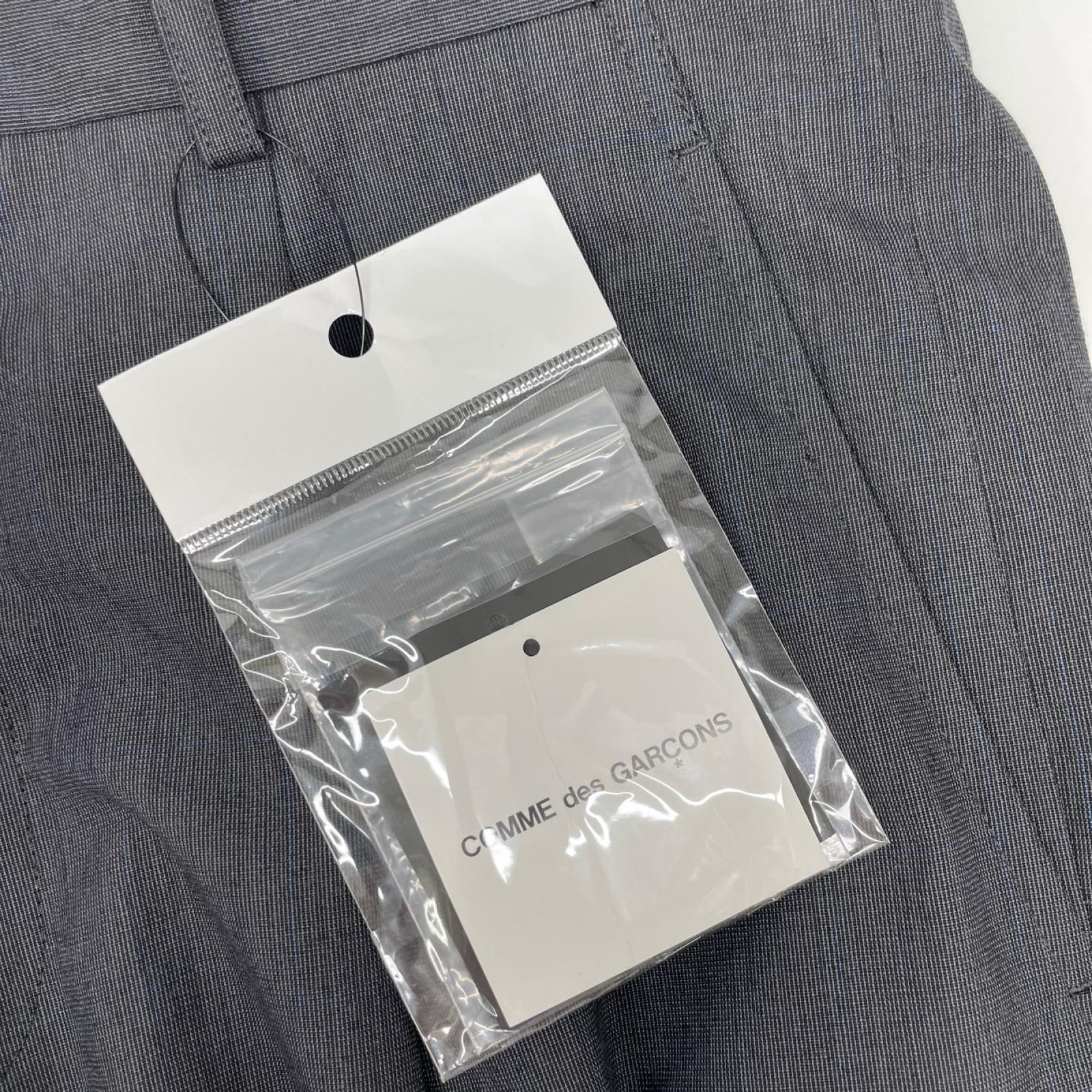 COMMEdesGARCONS HOMME DEUX コムデギャルソンオムドゥ 25SS DO-P031 グレー タックチェックスラックス ボトムス
