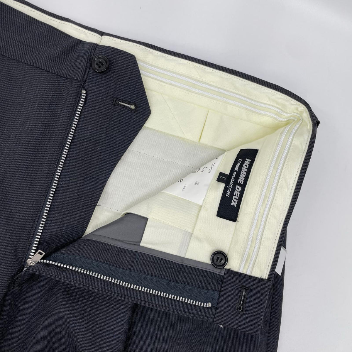 COMMEdesGARCONS HOMME DEUX コムデギャルソンオムドゥ 25SS DO-P031 グレー タックチェックスラックス ボトムス