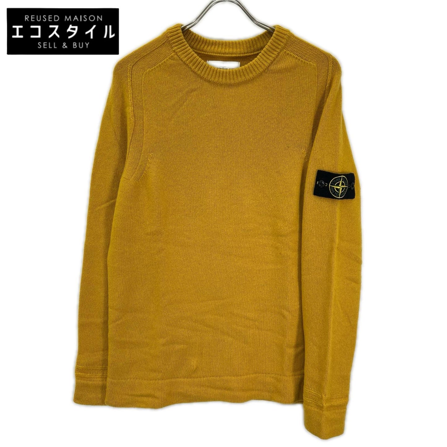 STONE ISLAND ストーンアイランド 6915540A3 イエロー ラムウール クルーネックニット トップス