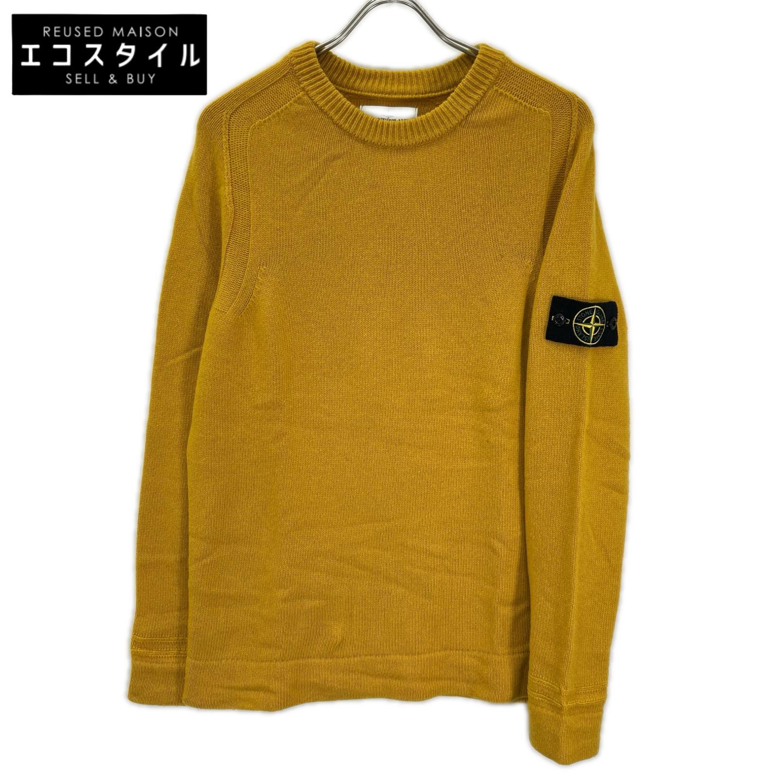 STONE ISLAND ストーンアイランド 6915540A3 イエロー ラムウール クルーネックニット トップス