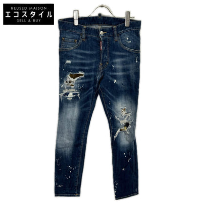 DSQUARED2 ディースクエアード S74LB0446 インディゴ ボタンフライ デニムパンツ ボトムス