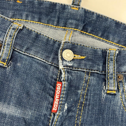 DSQUARED2 ディースクエアード S74LB0446 インディゴ ボタンフライ デニムパンツ ボトムス