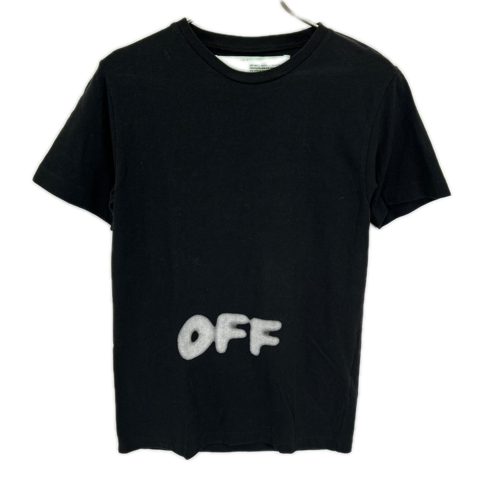 OFF-WHITE オフホワイト 18AW ブラック バックプリント クルーネックTシャツ トップス