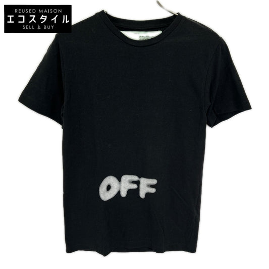 OFF-WHITE オフホワイト 18AW ブラック バックプリント クルーネックTシャツ トップス